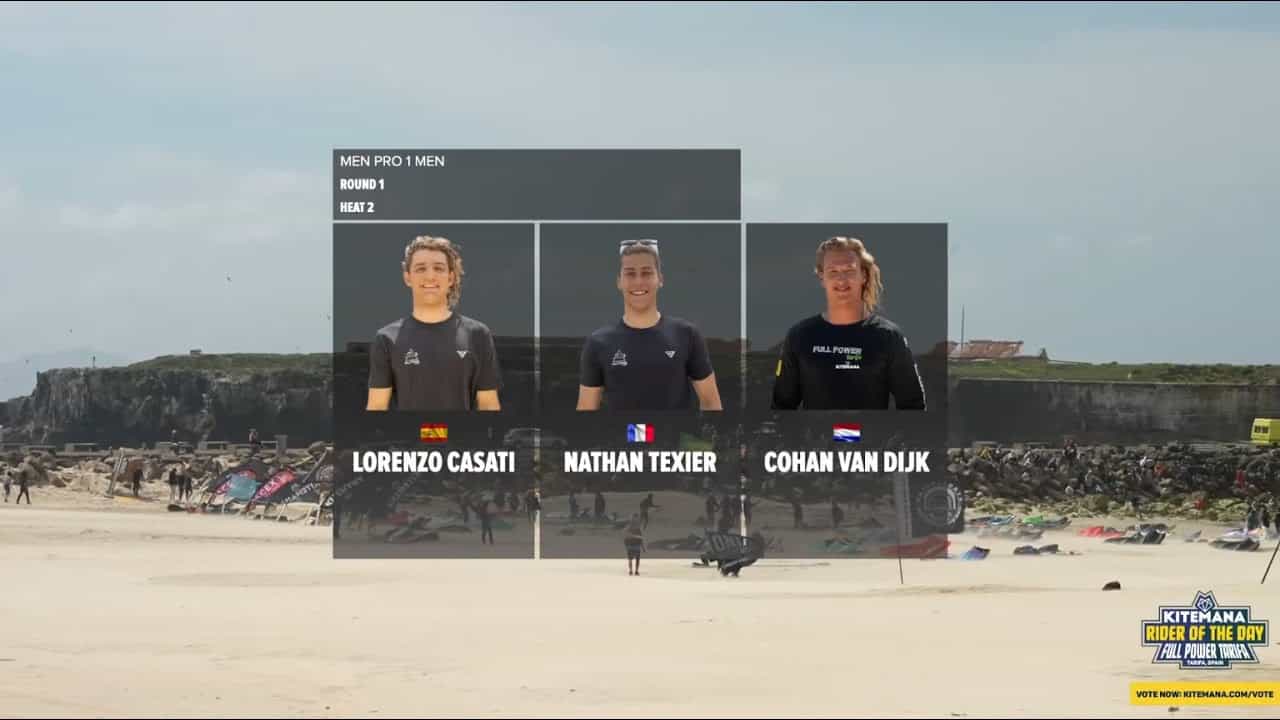Beeld uit de video: FULL POWER TARIFA 2024 - ROUND 1 - Lorenzo Casati Vs. Cohan Van Dijk Vs. Nathan Texier