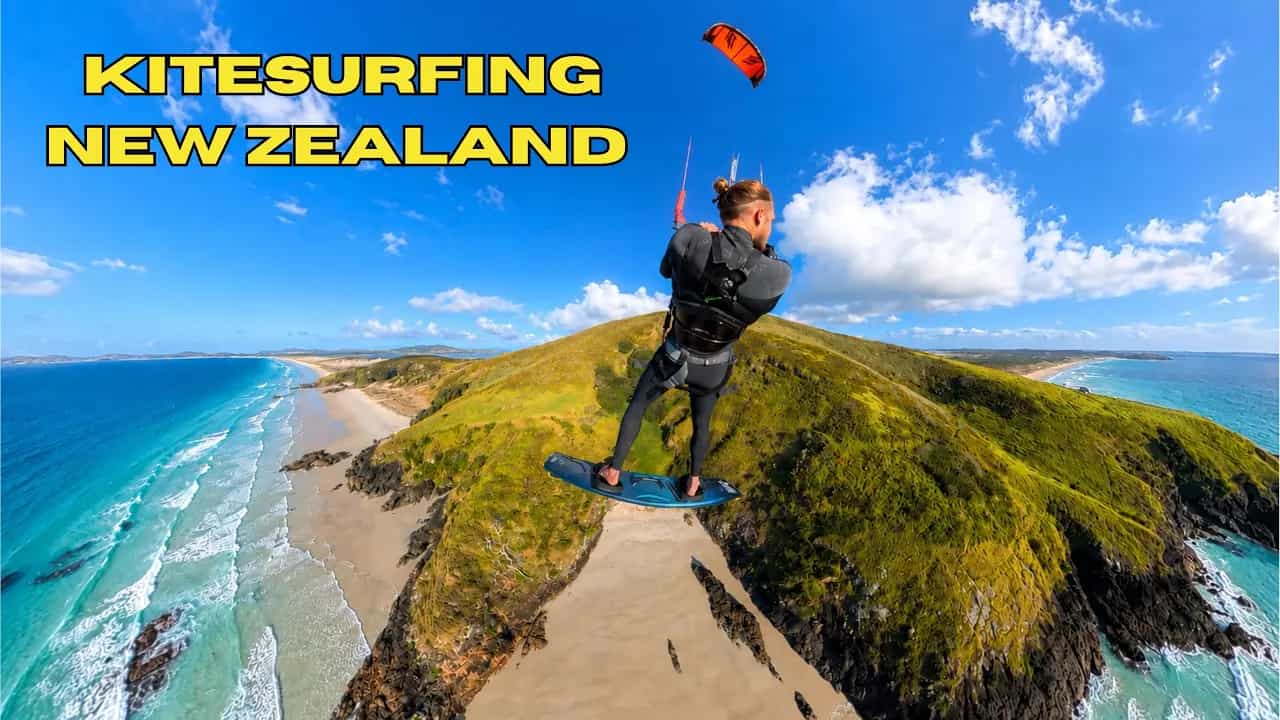 Beeld uit de video: Kitesurfing New Zealand