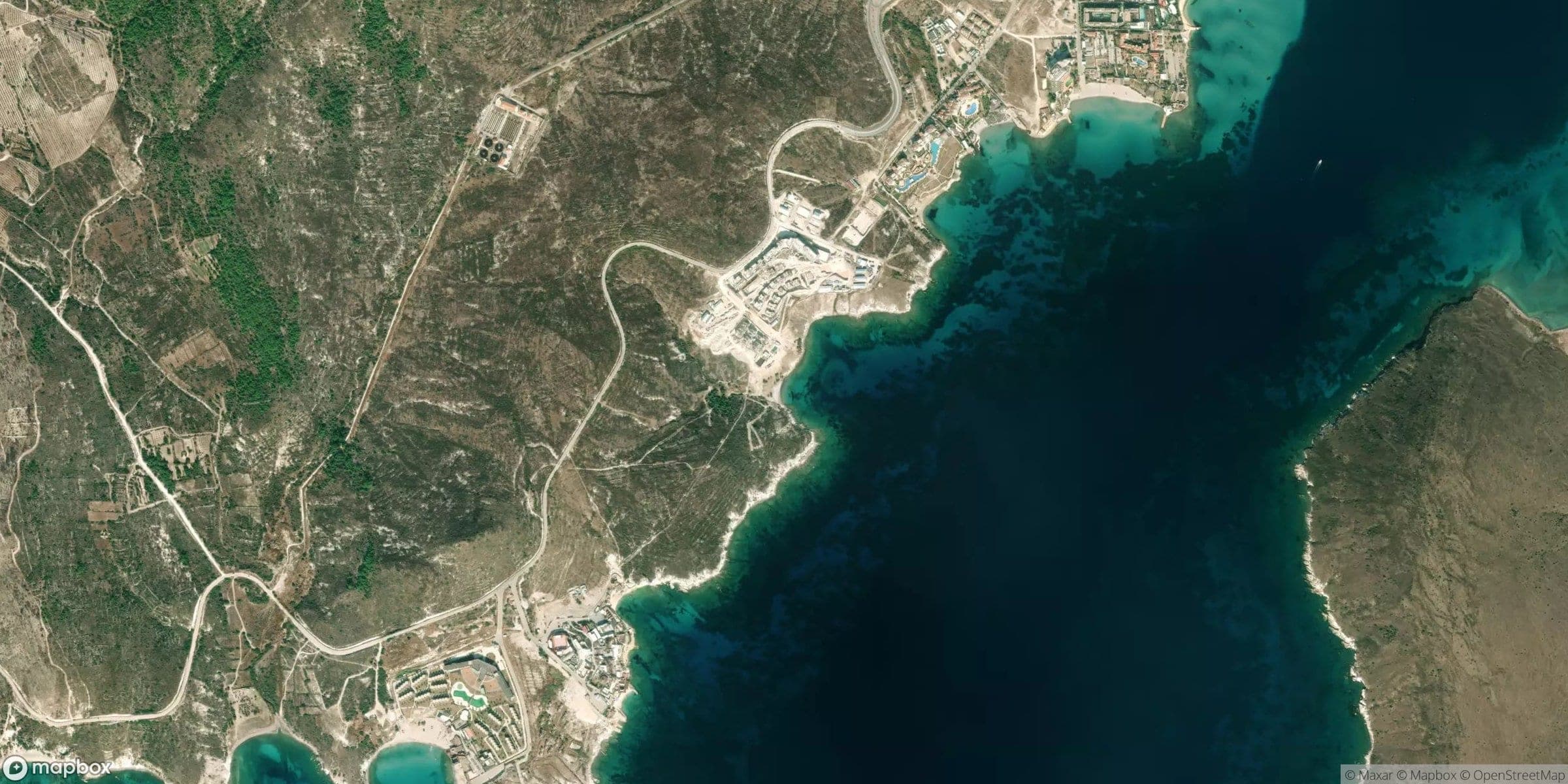 Luchtfoto van Alacati