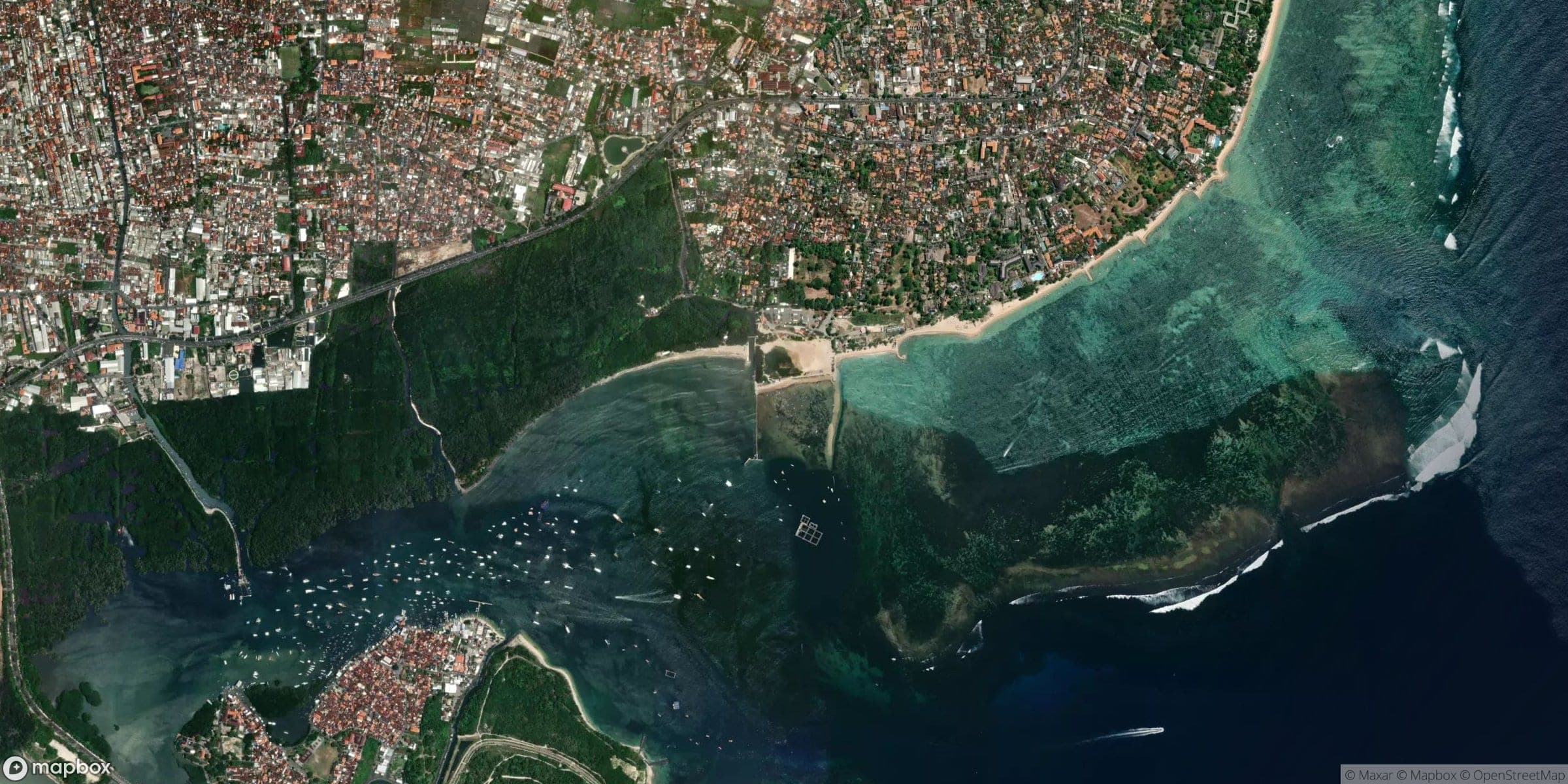 Luchtfoto van Bali, Kite Beach