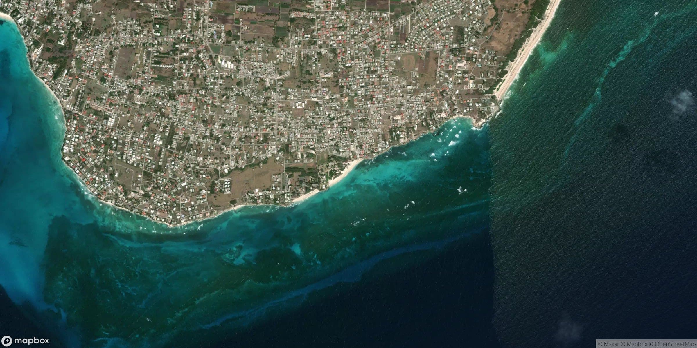 Luchtfoto van Barbados, Silver Rock