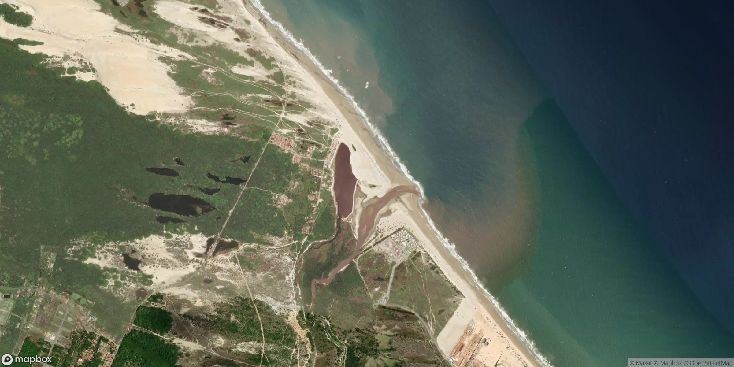 Luchtfoto van Barra do Cauipe