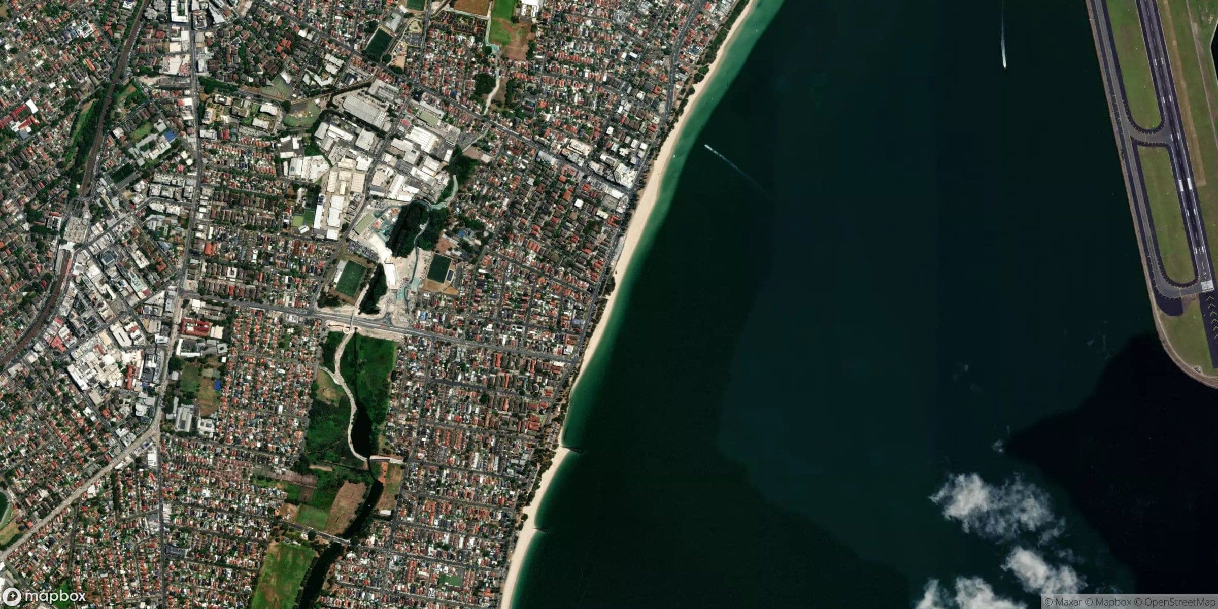 Luchtfoto van Brighton-Le-Sands - Sydney