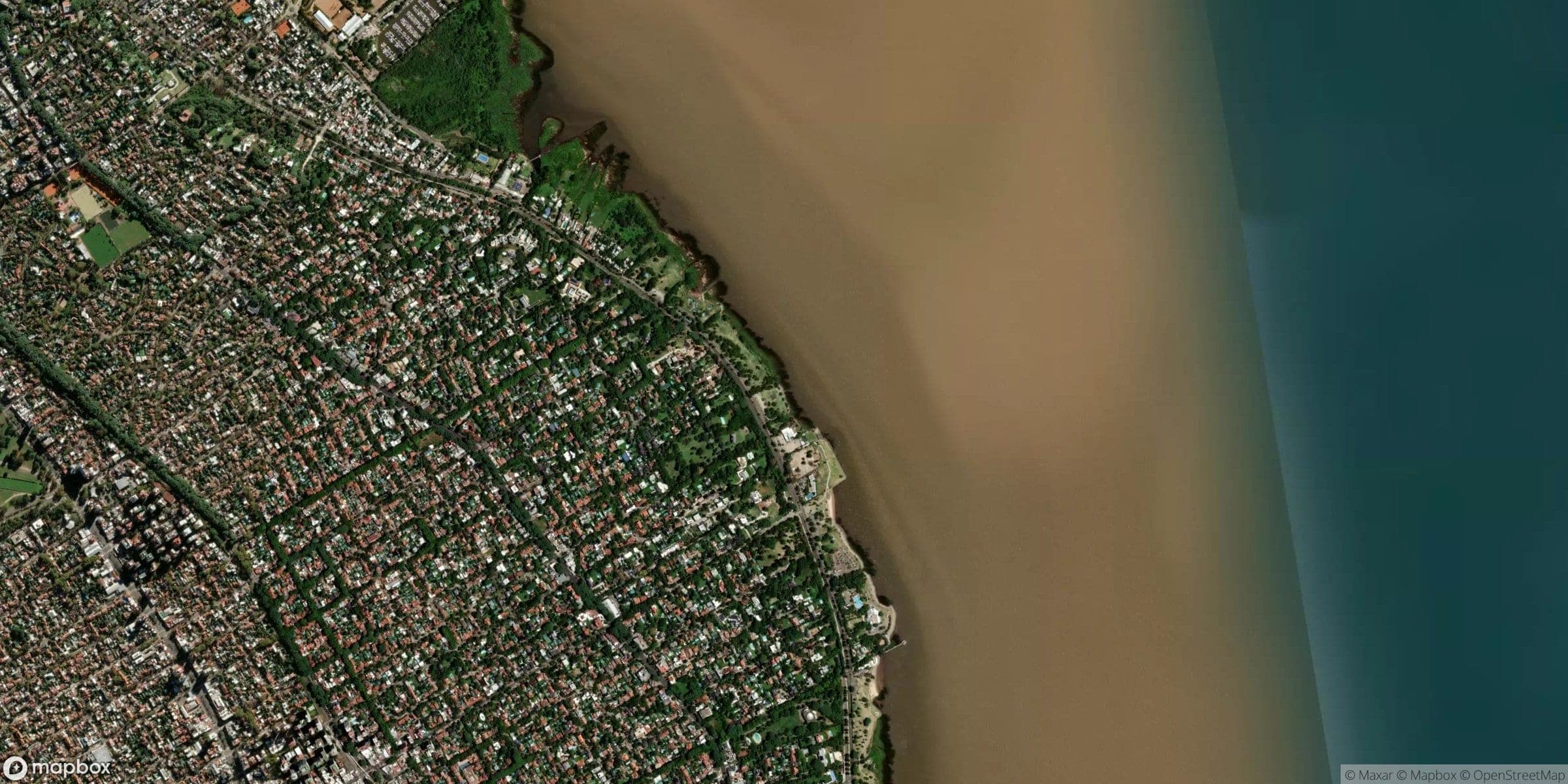 Luchtfoto van Buenos Aires, Kitebeach