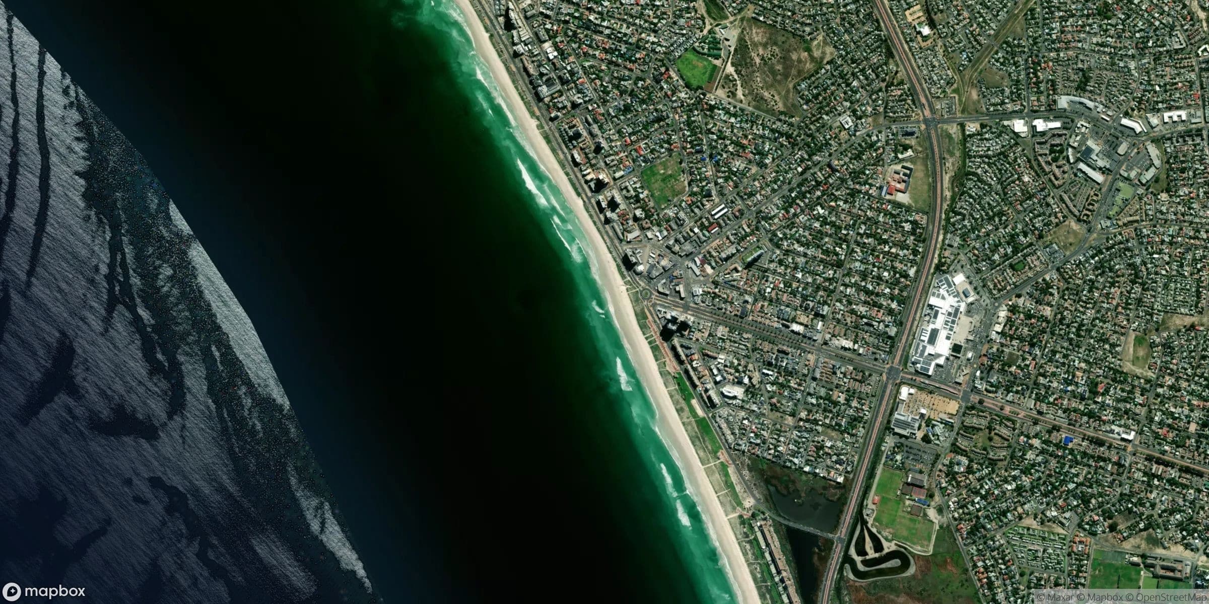 Luchtfoto van Cape Town, Kite Beach