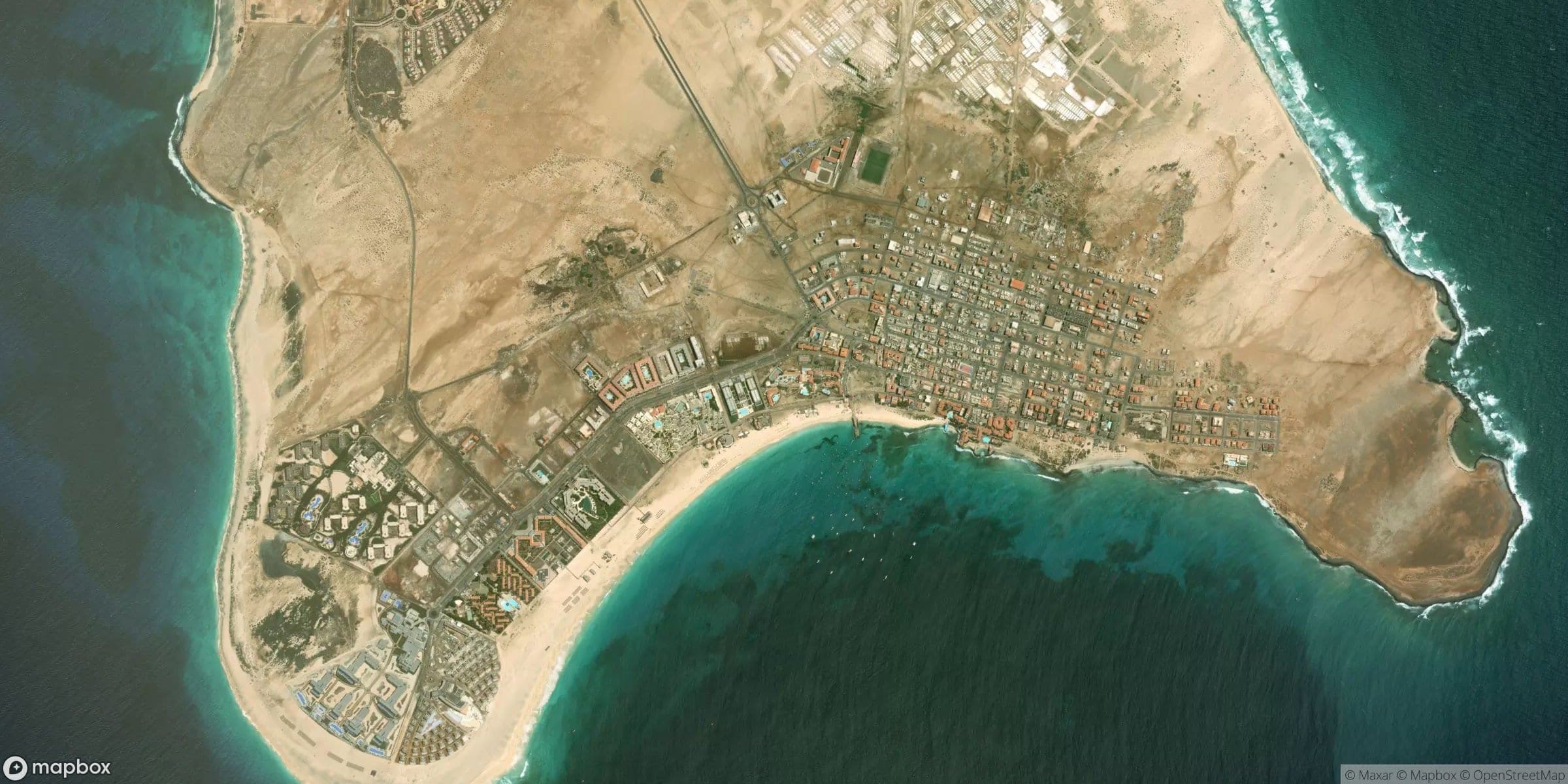 Luchtfoto van Cape Verde, Sal