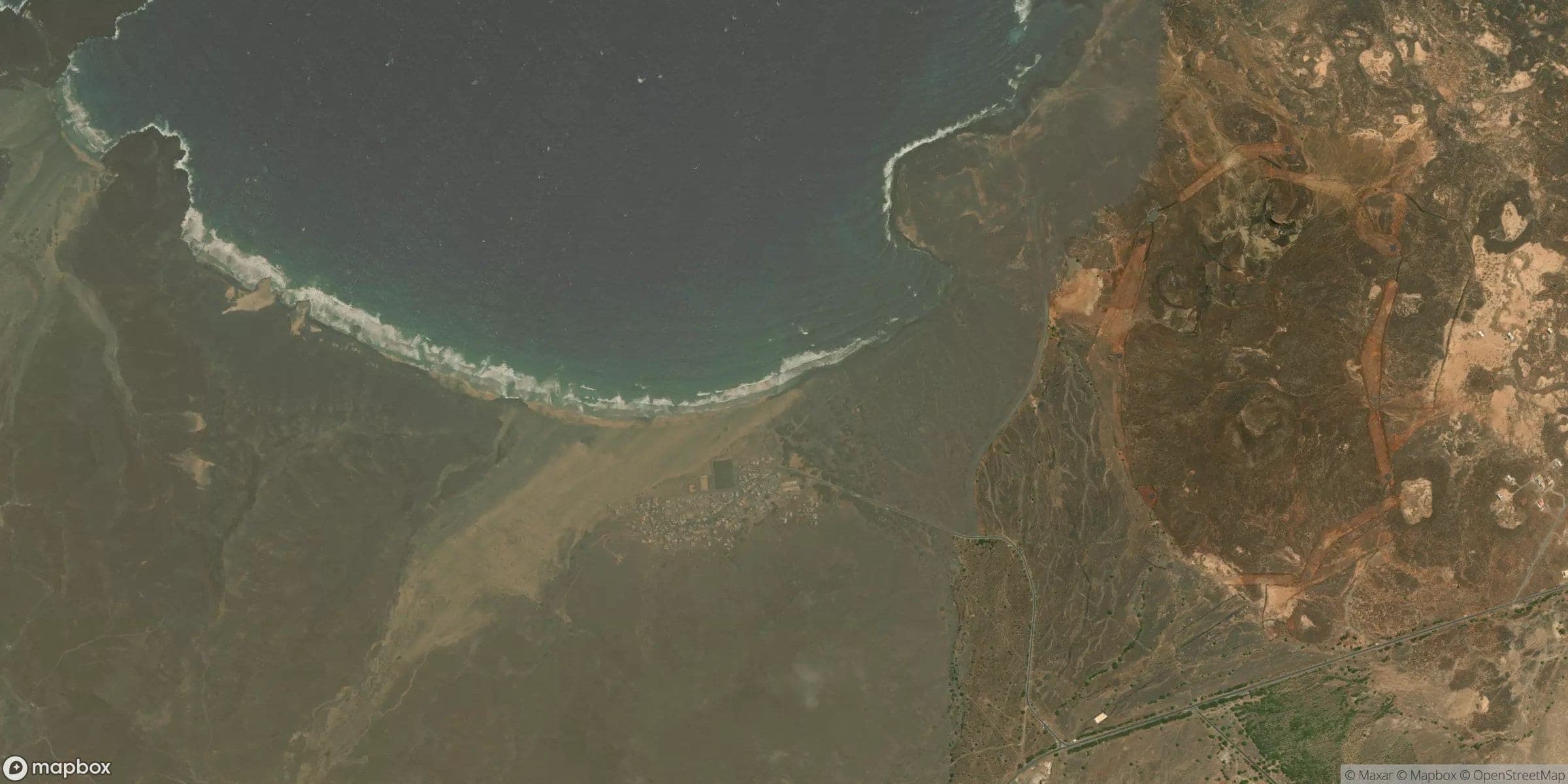 Luchtfoto van Cape Verde, Sao Vicente, Salamansa