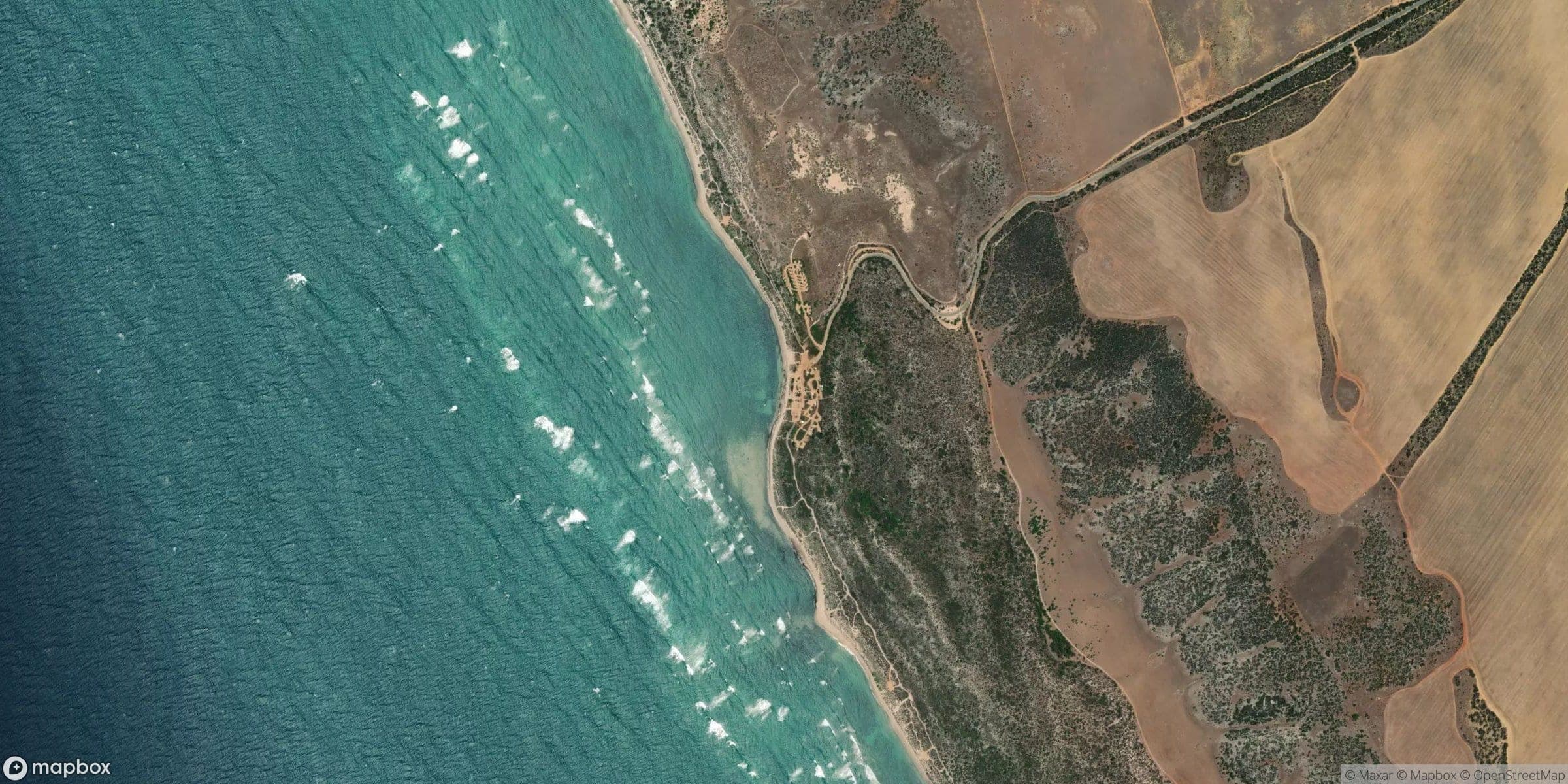 Luchtfoto van Coronation Beach