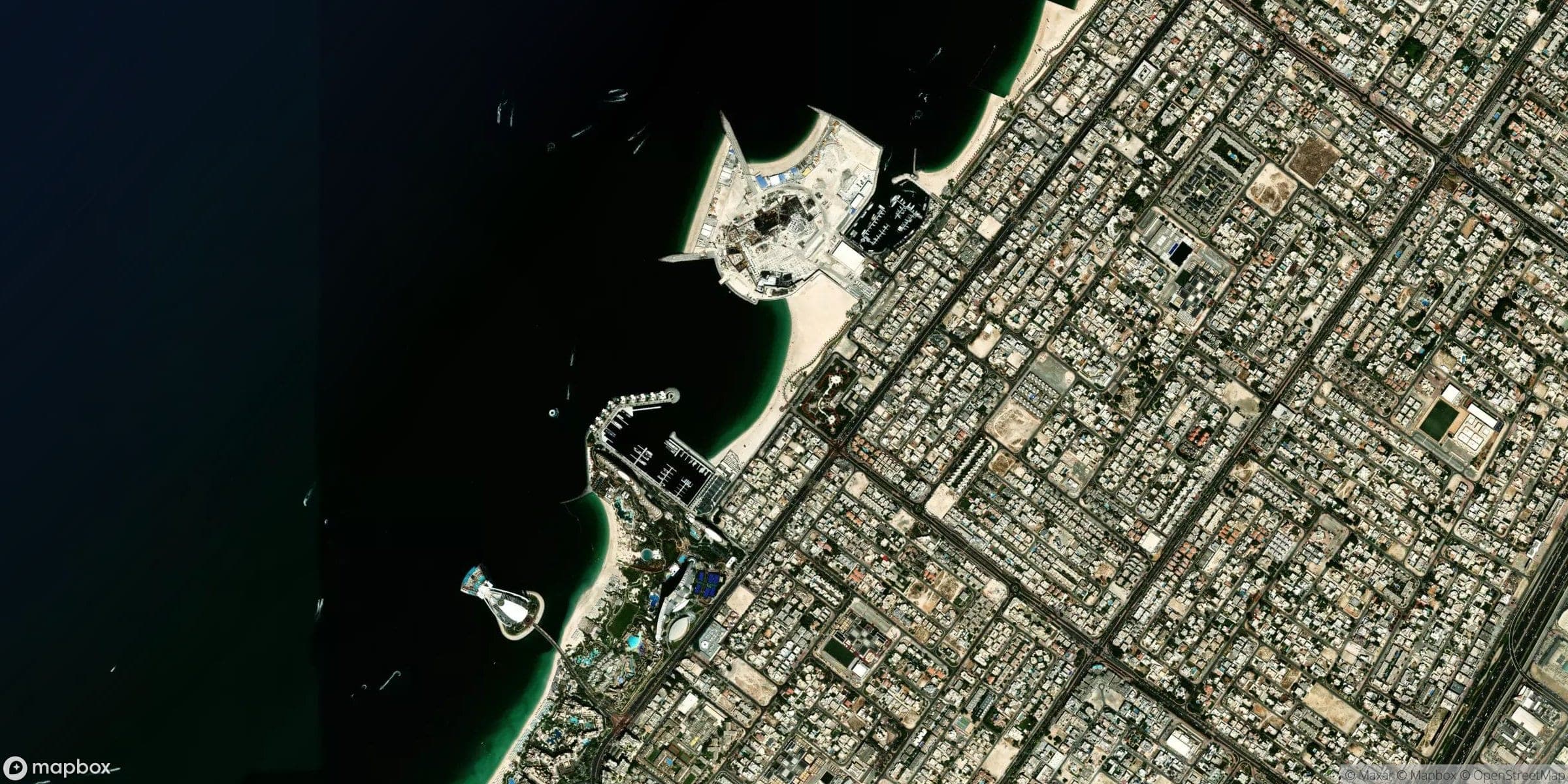 Luchtfoto van Dubai