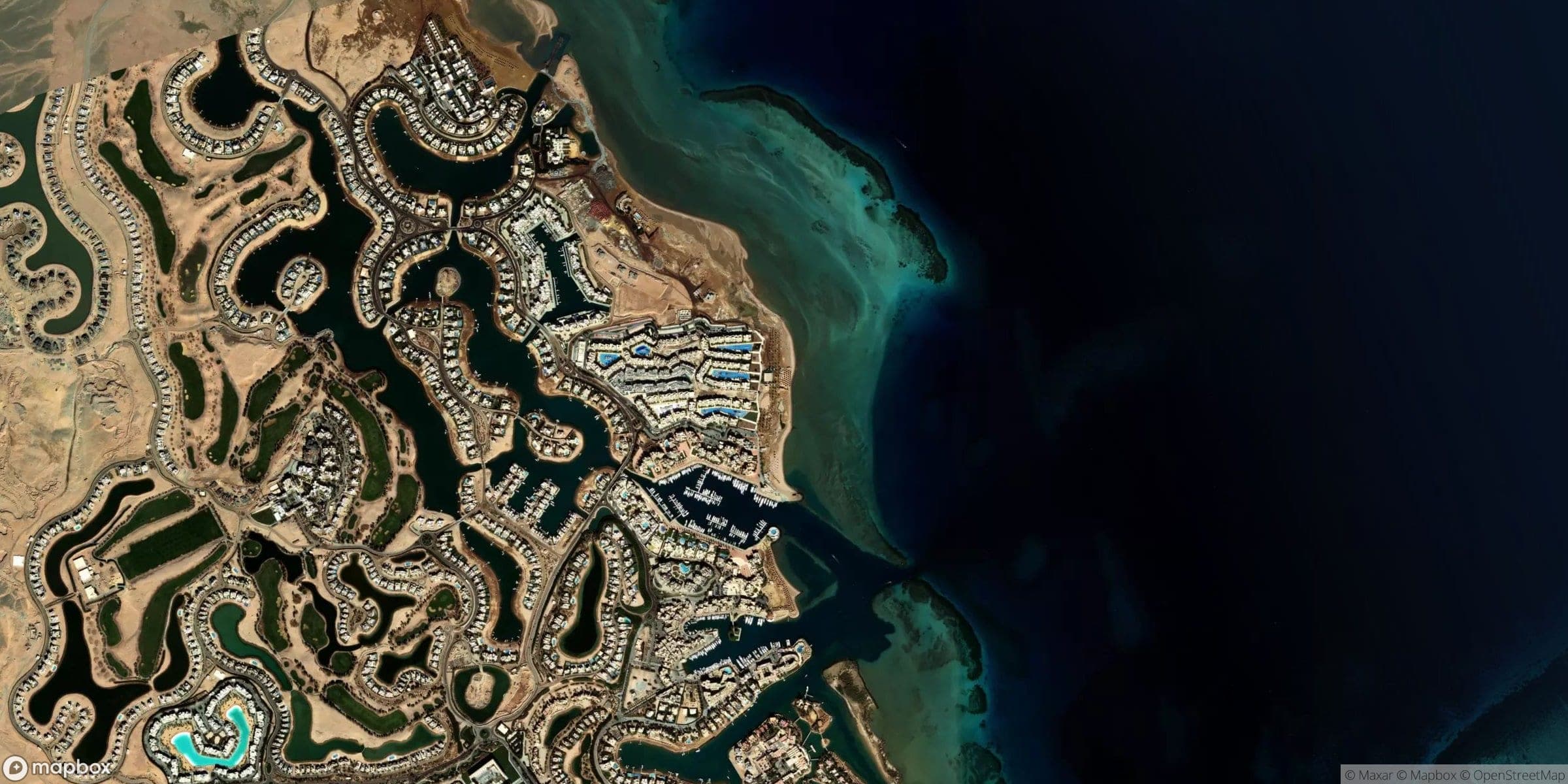 Luchtfoto van El Gouna