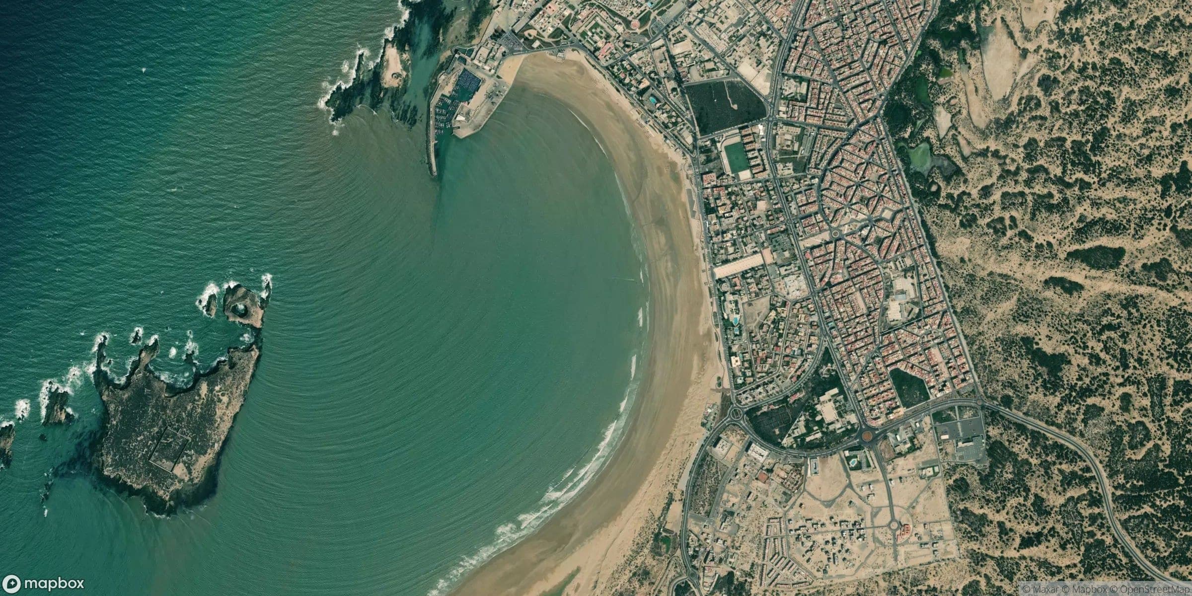 Luchtfoto van Essaouira