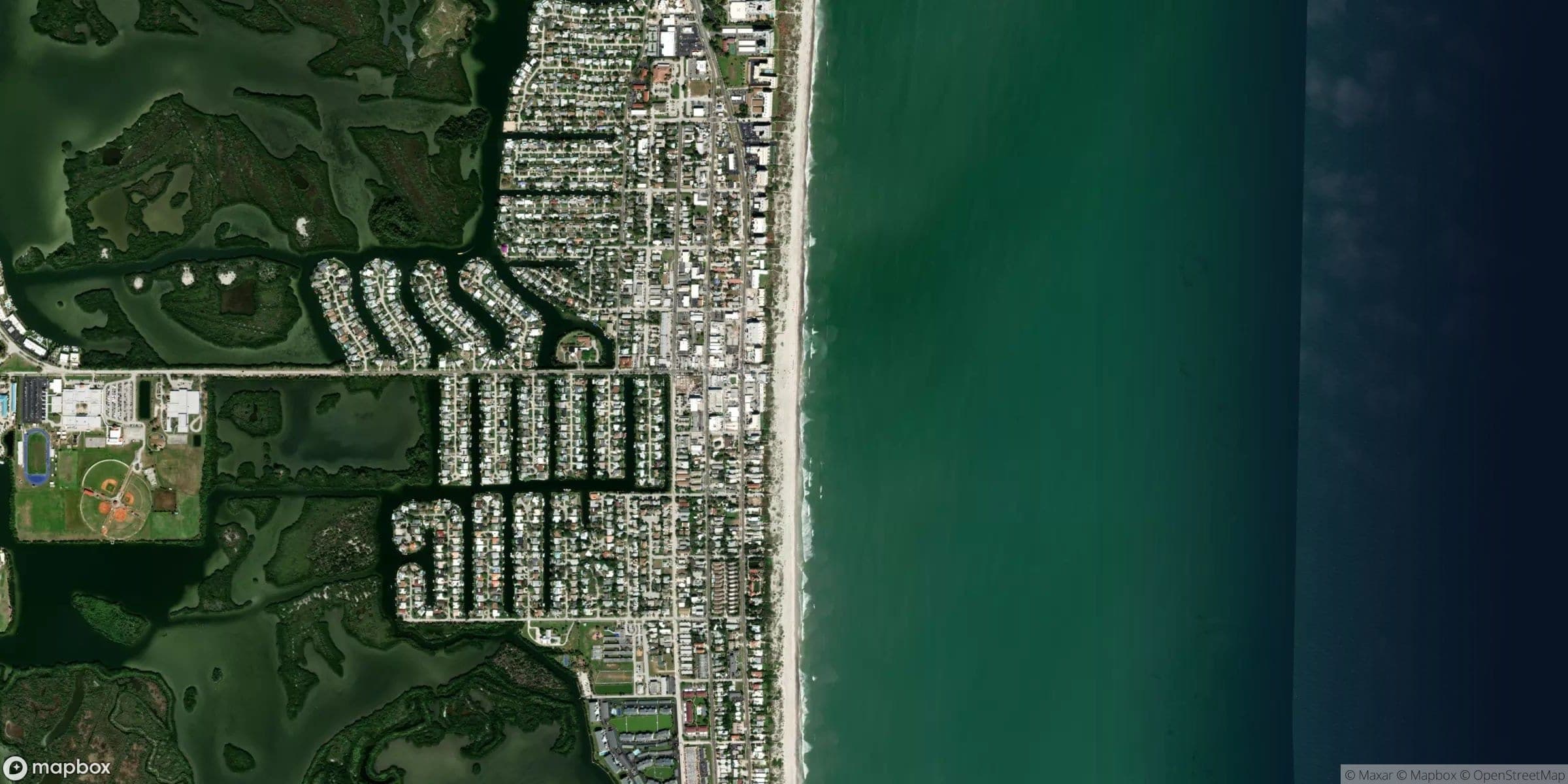 Luchtfoto van Florida, Cocoa Beach
