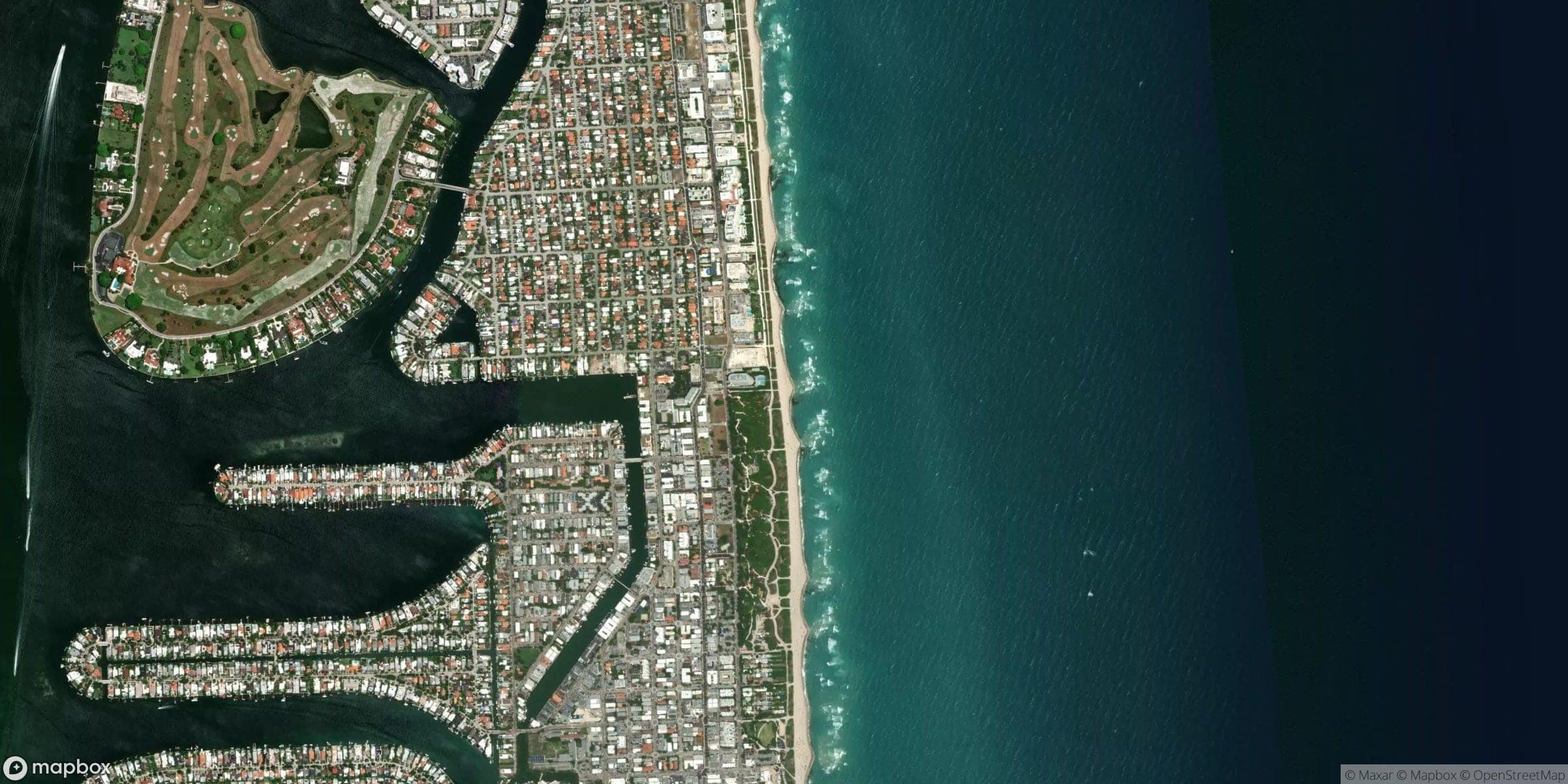 Luchtfoto van Florida, Miami Beach