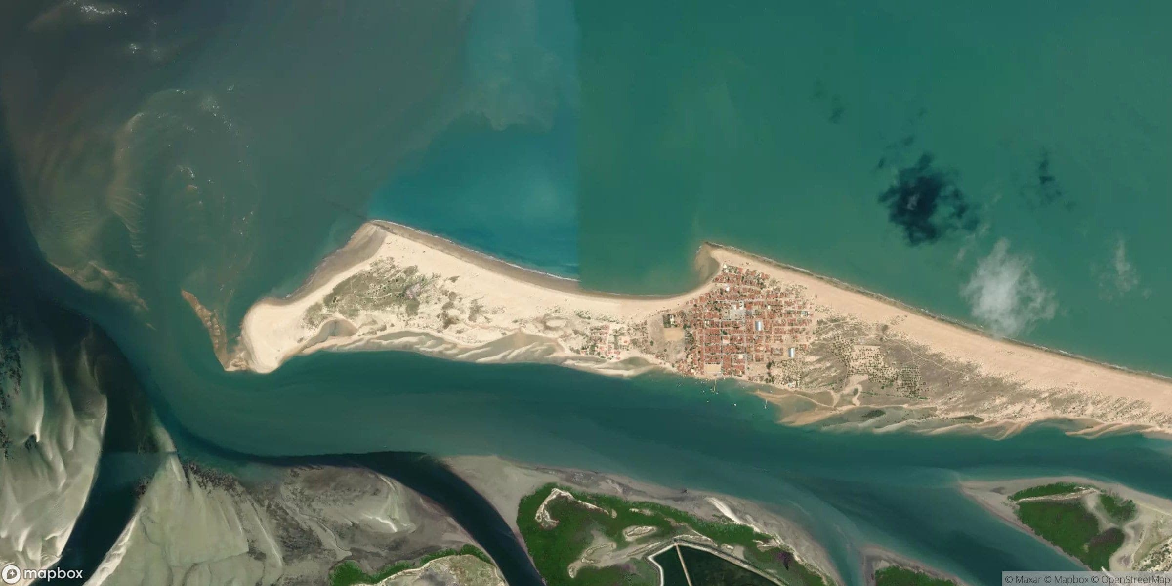 Luchtfoto van Galinhos