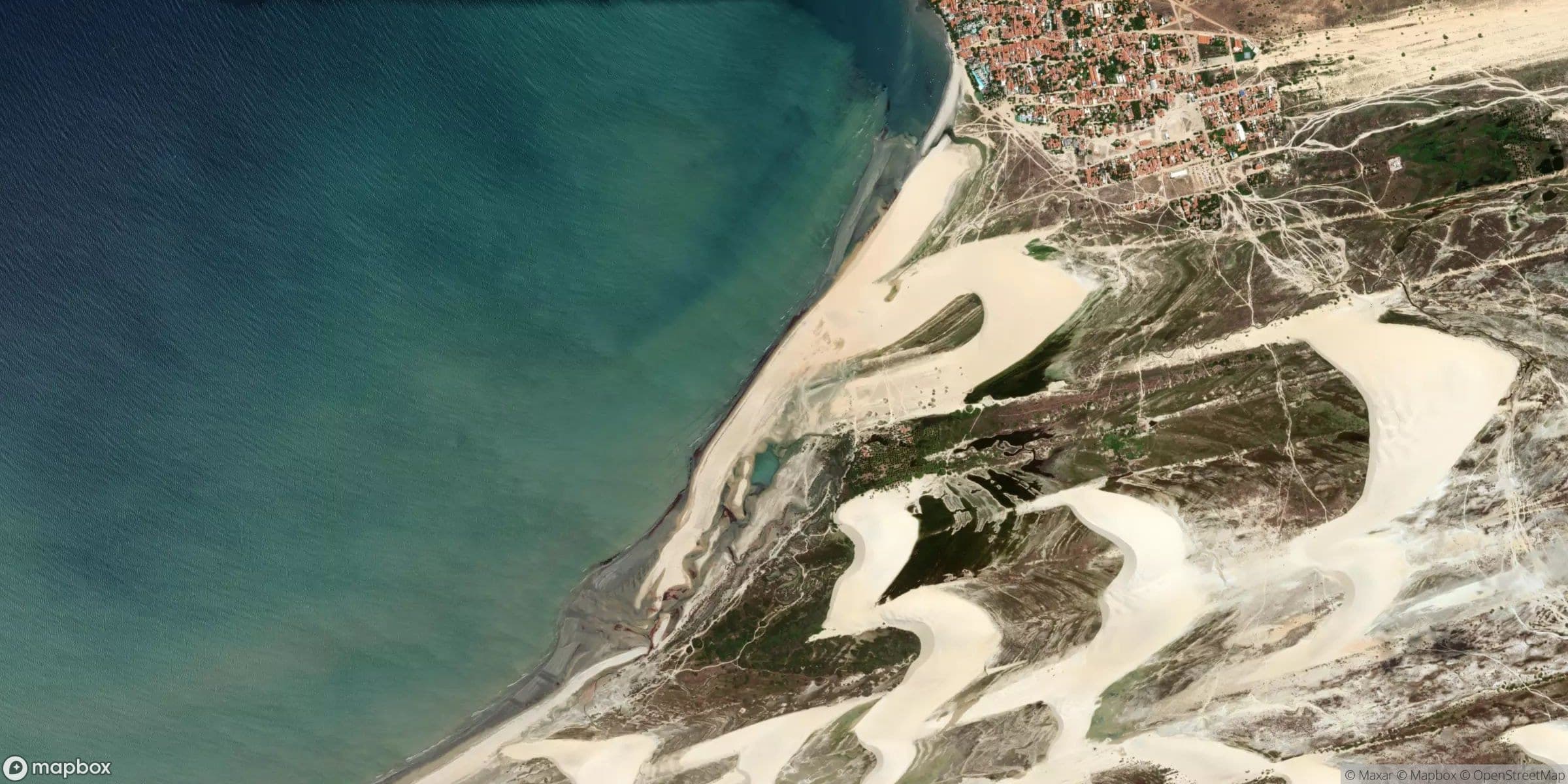 Luchtfoto van Jericoacoara