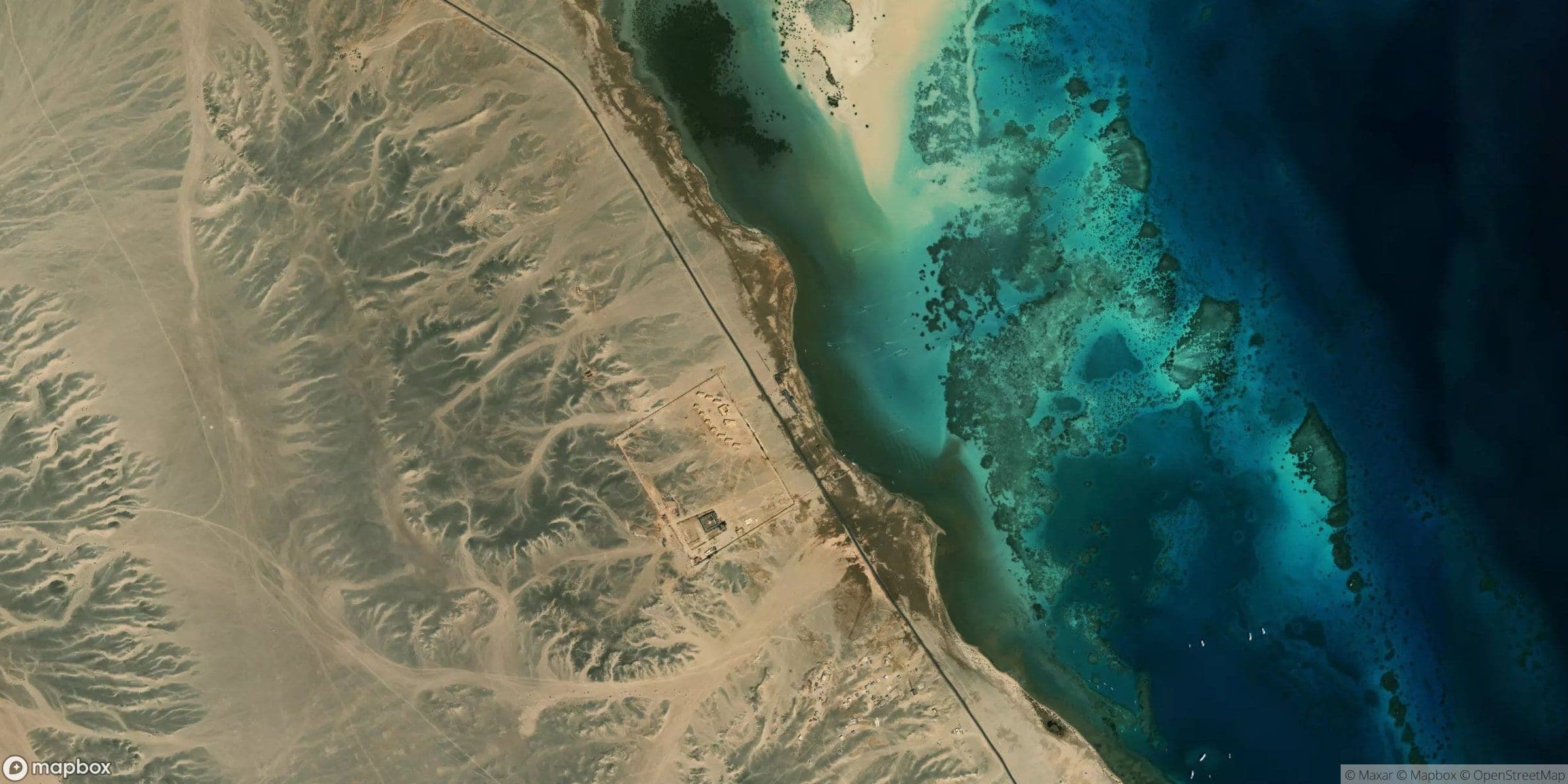 Luchtfoto van Kite-Vllage Hamata