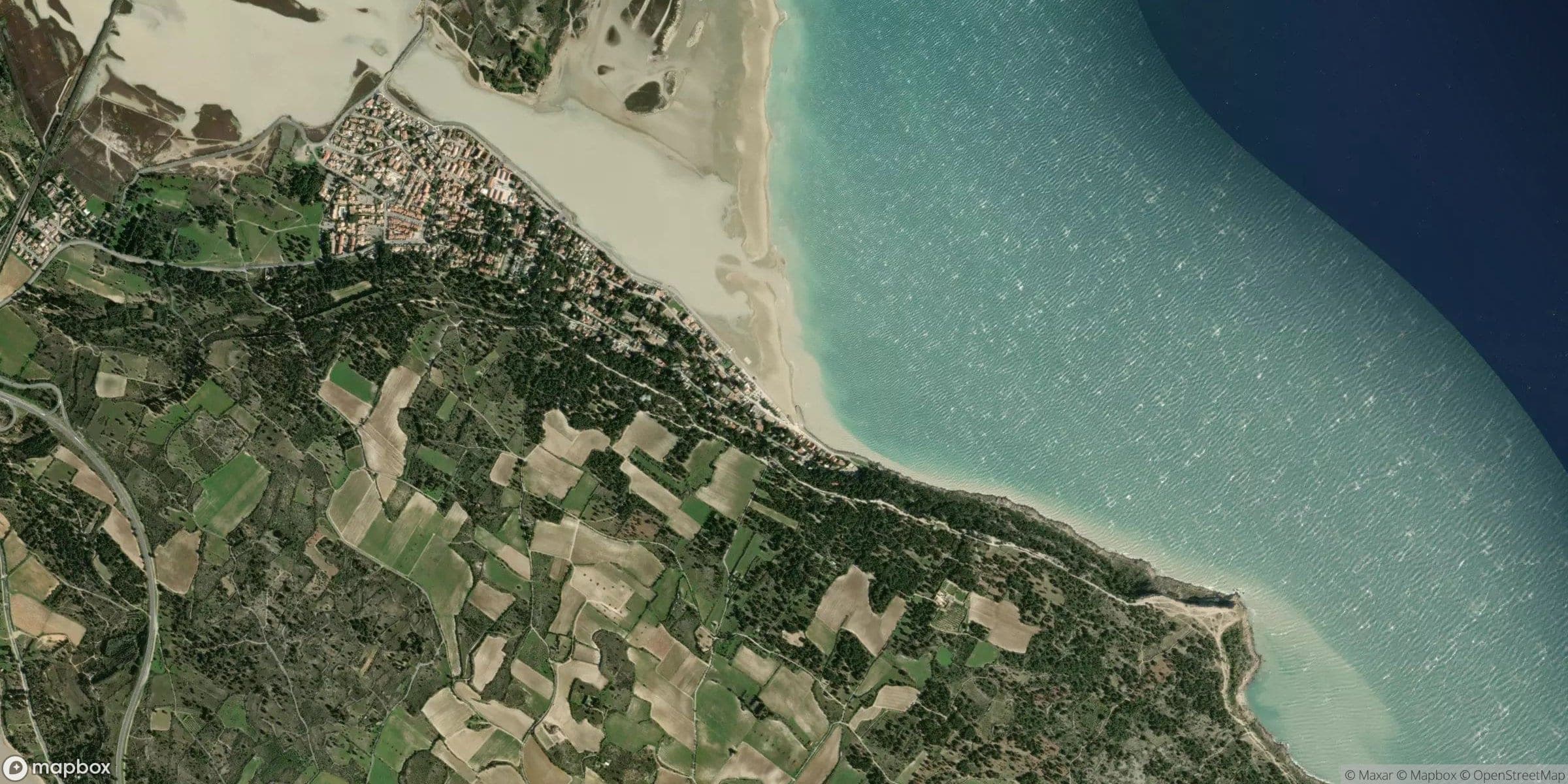 Luchtfoto van Leucate - La Franqui