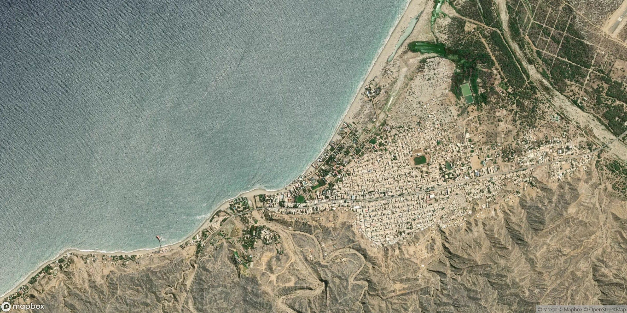 Luchtfoto van Mancora