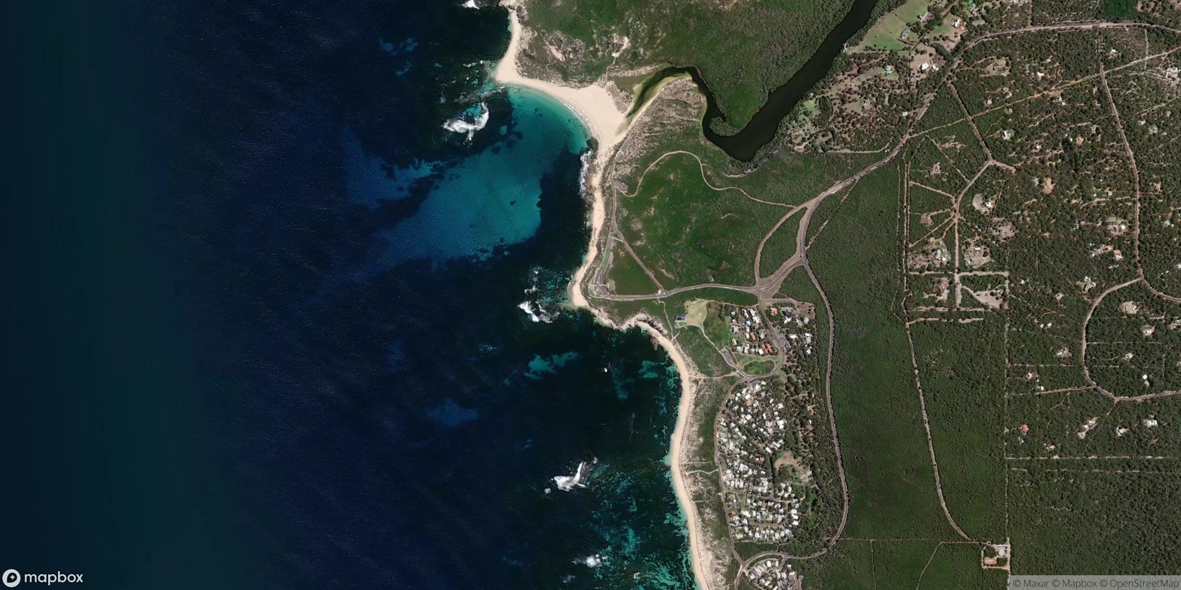 Luchtfoto van Margret River