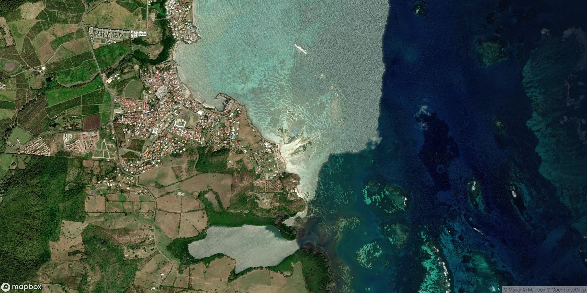 Luchtfoto van Martinique, La Pointe Faula