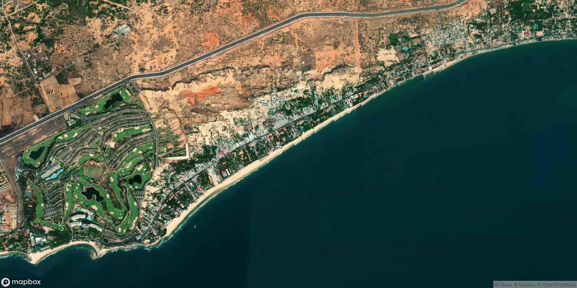 Luchtfoto van Mui Ne