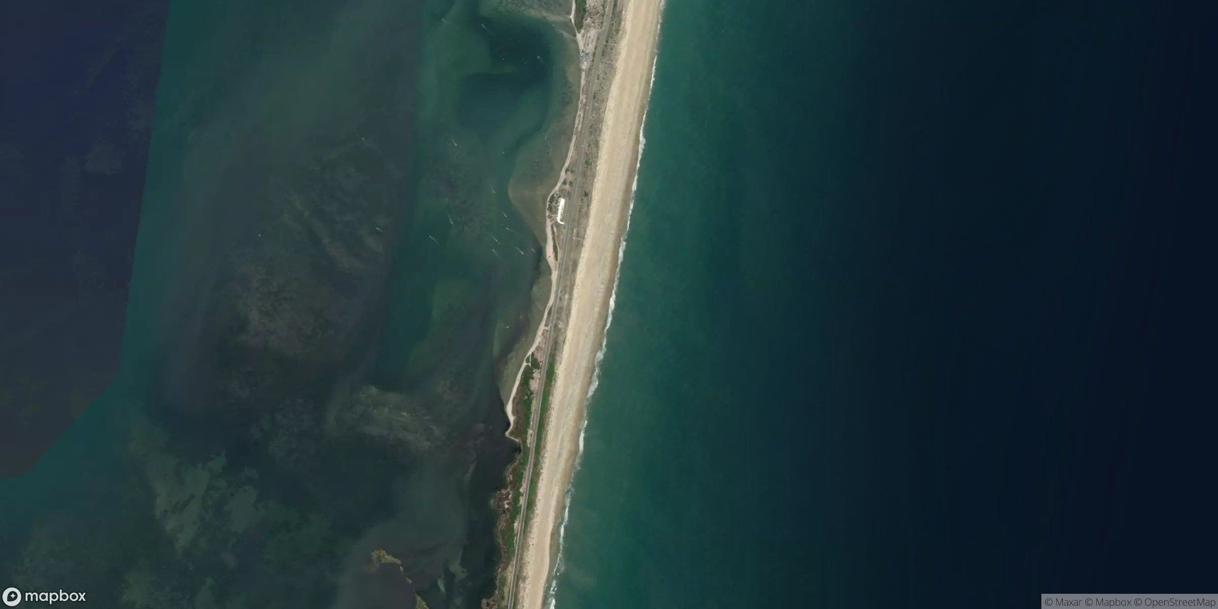 Luchtfoto van North Carolina, Hatteras Island