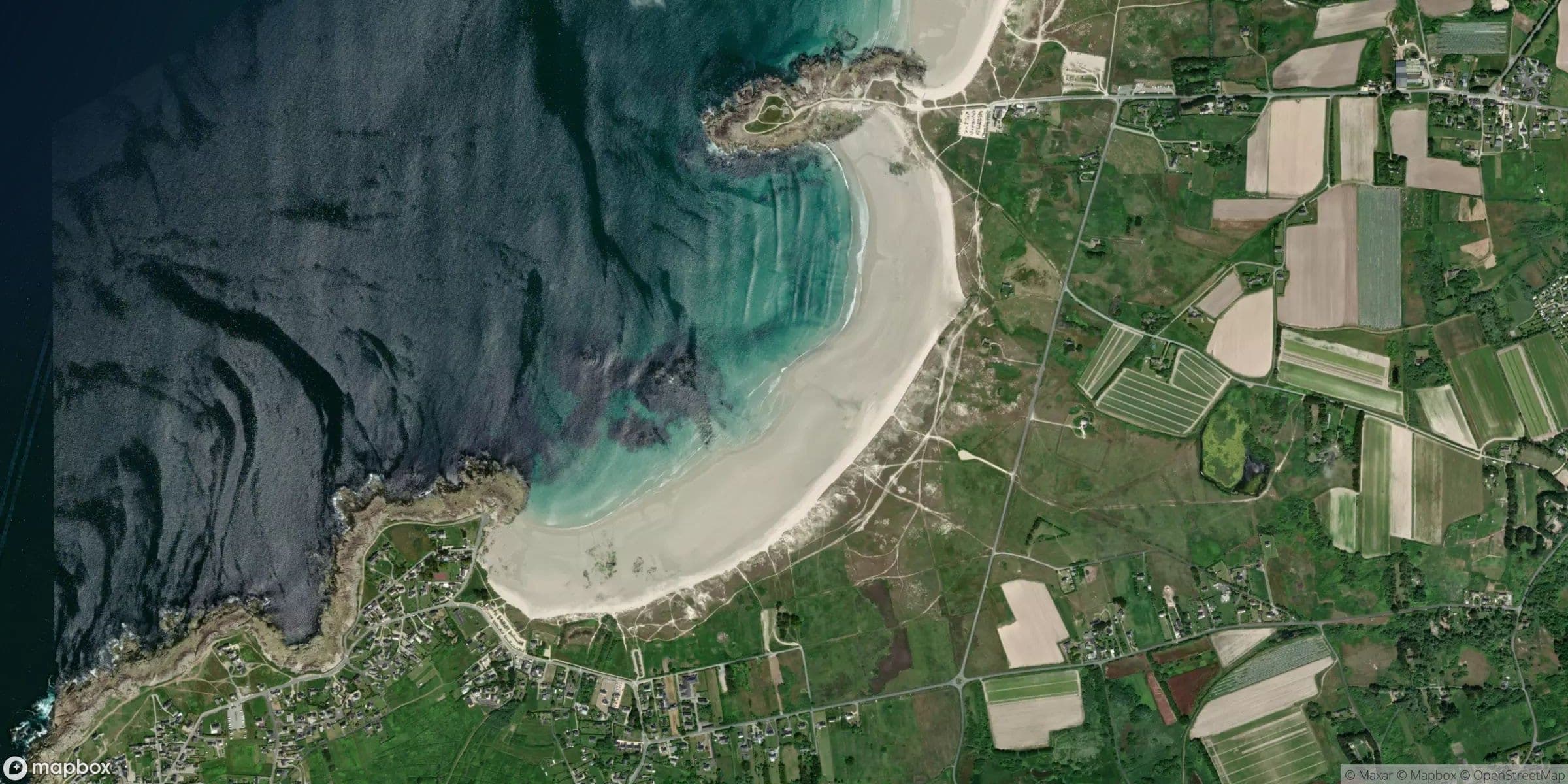 Luchtfoto van Pors Carn, La Torche