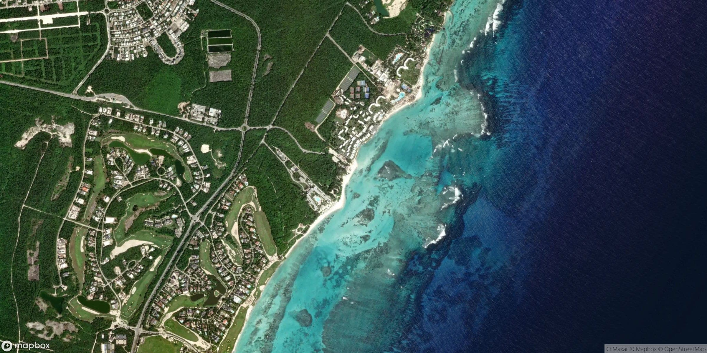 Luchtfoto van Punta Cana, Playa Blanca