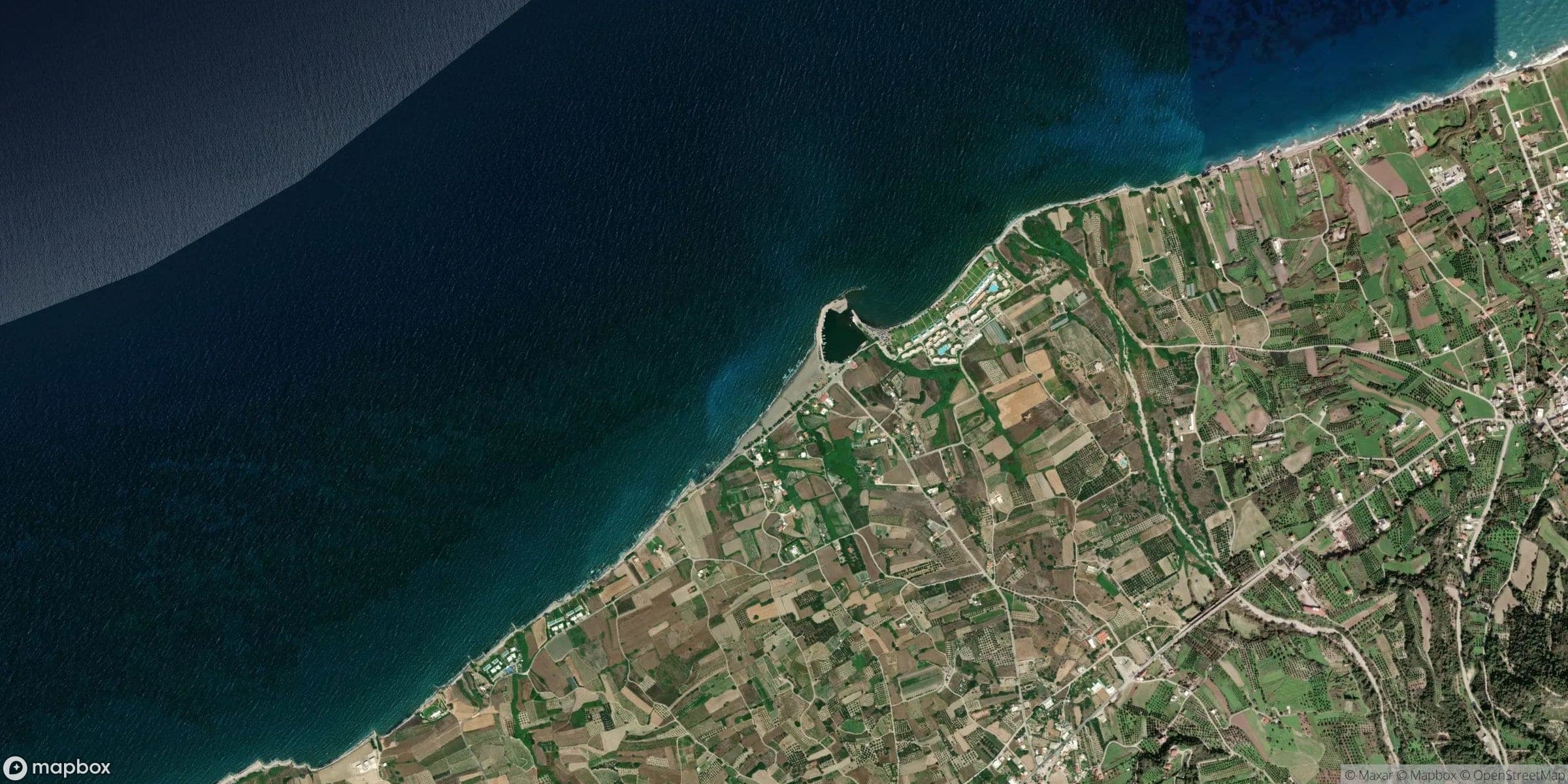 Luchtfoto van Rhodes, Fanes