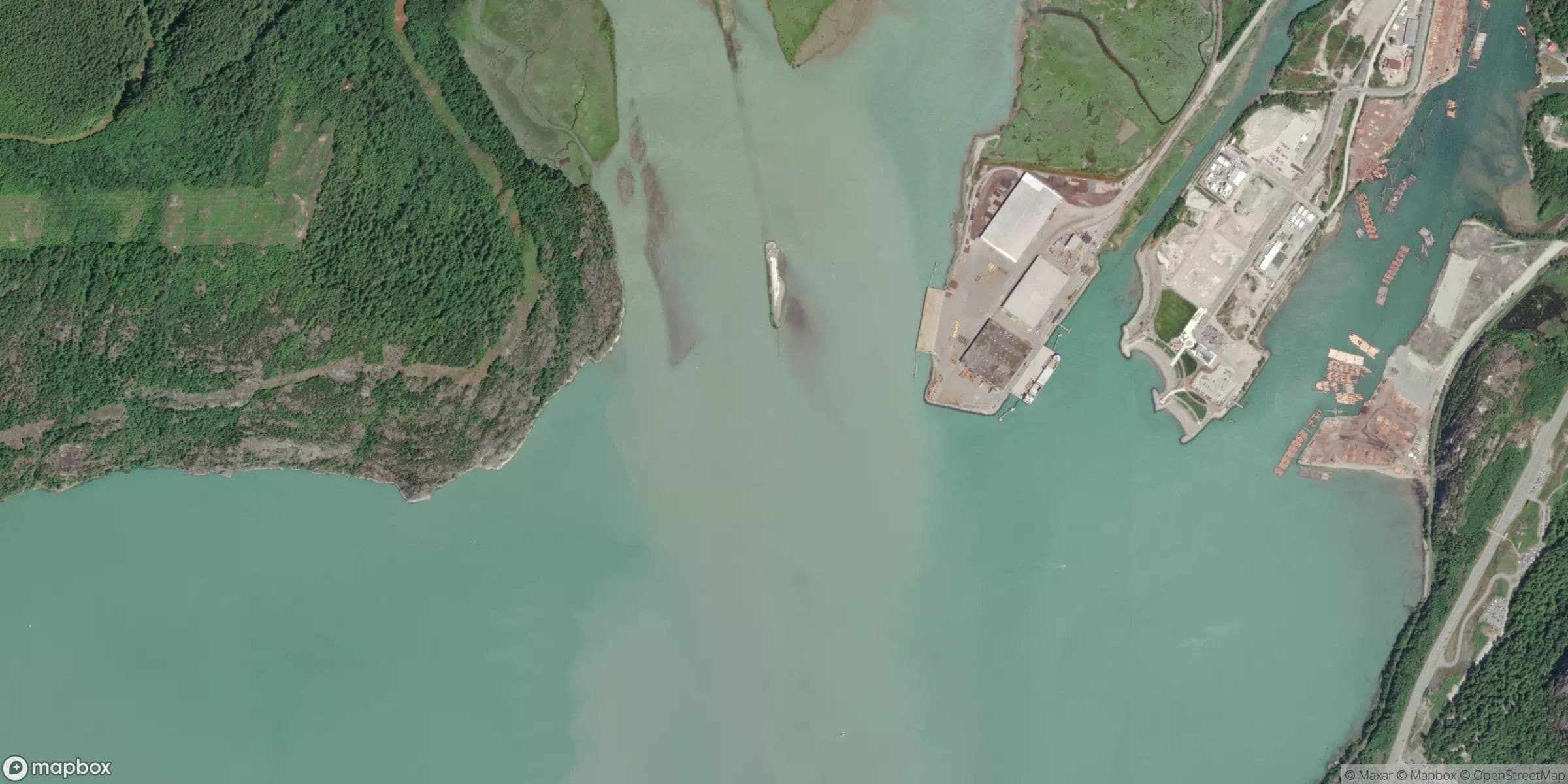 Luchtfoto van Squamish Spit