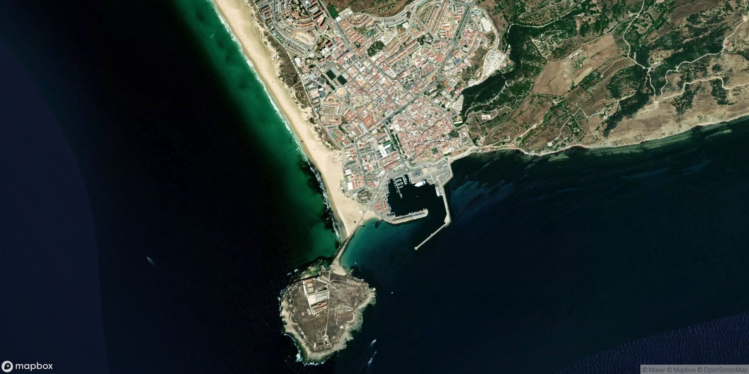 Luchtfoto van Tarifa