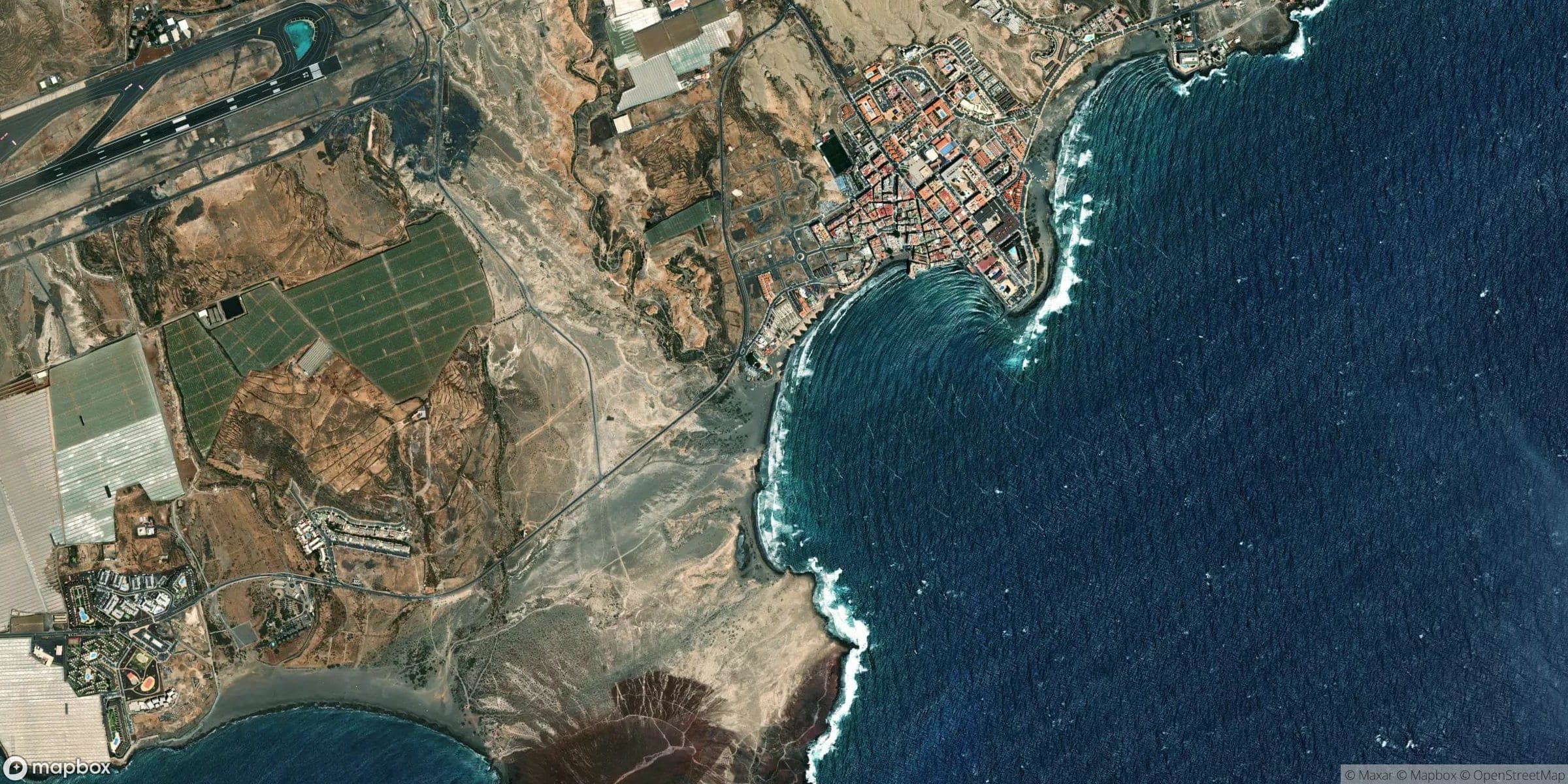 Luchtfoto van Tenerifa, El Medano (La Bahia)