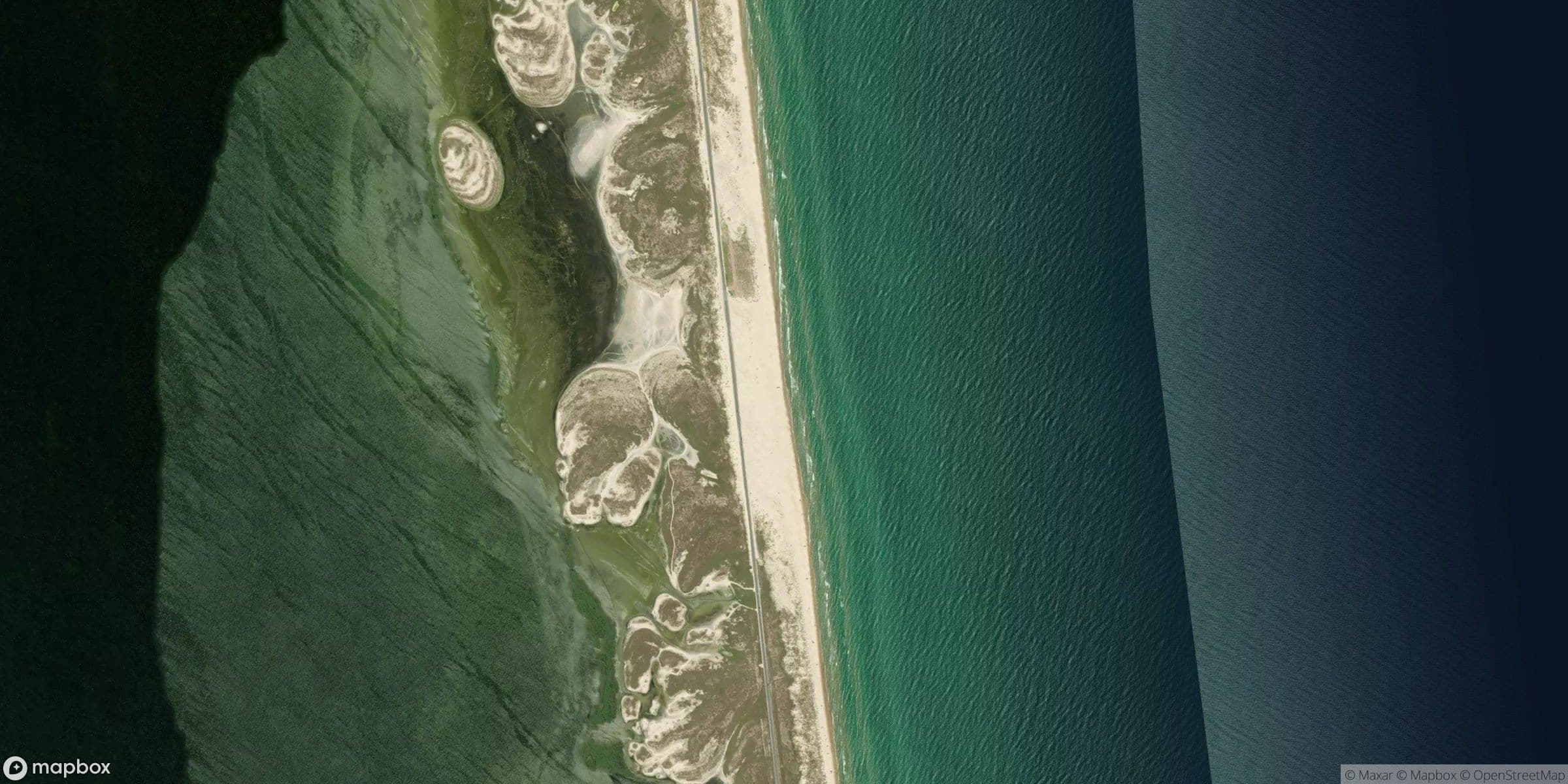 Luchtfoto van Texas, South Padre Island