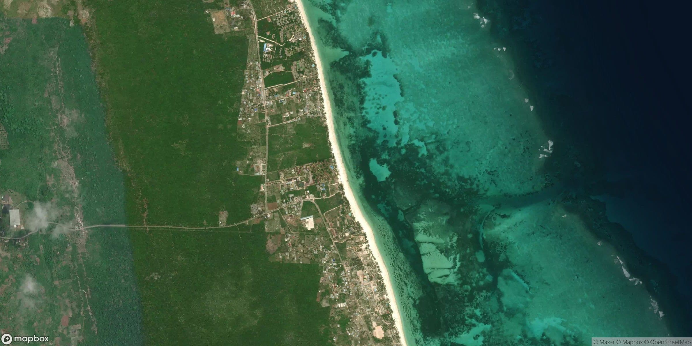 Luchtfoto van Zanzibar, Kiwengwa
