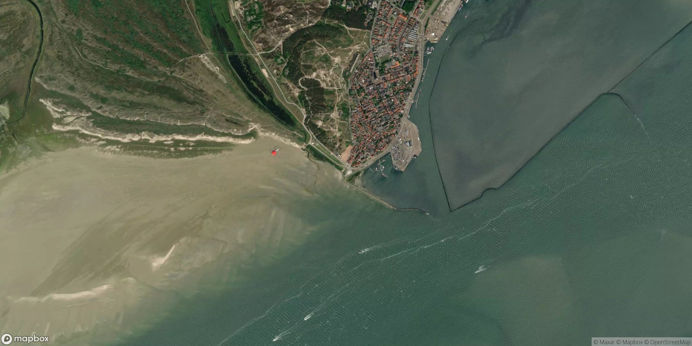 Satelliet van Terschelling Groene Strand