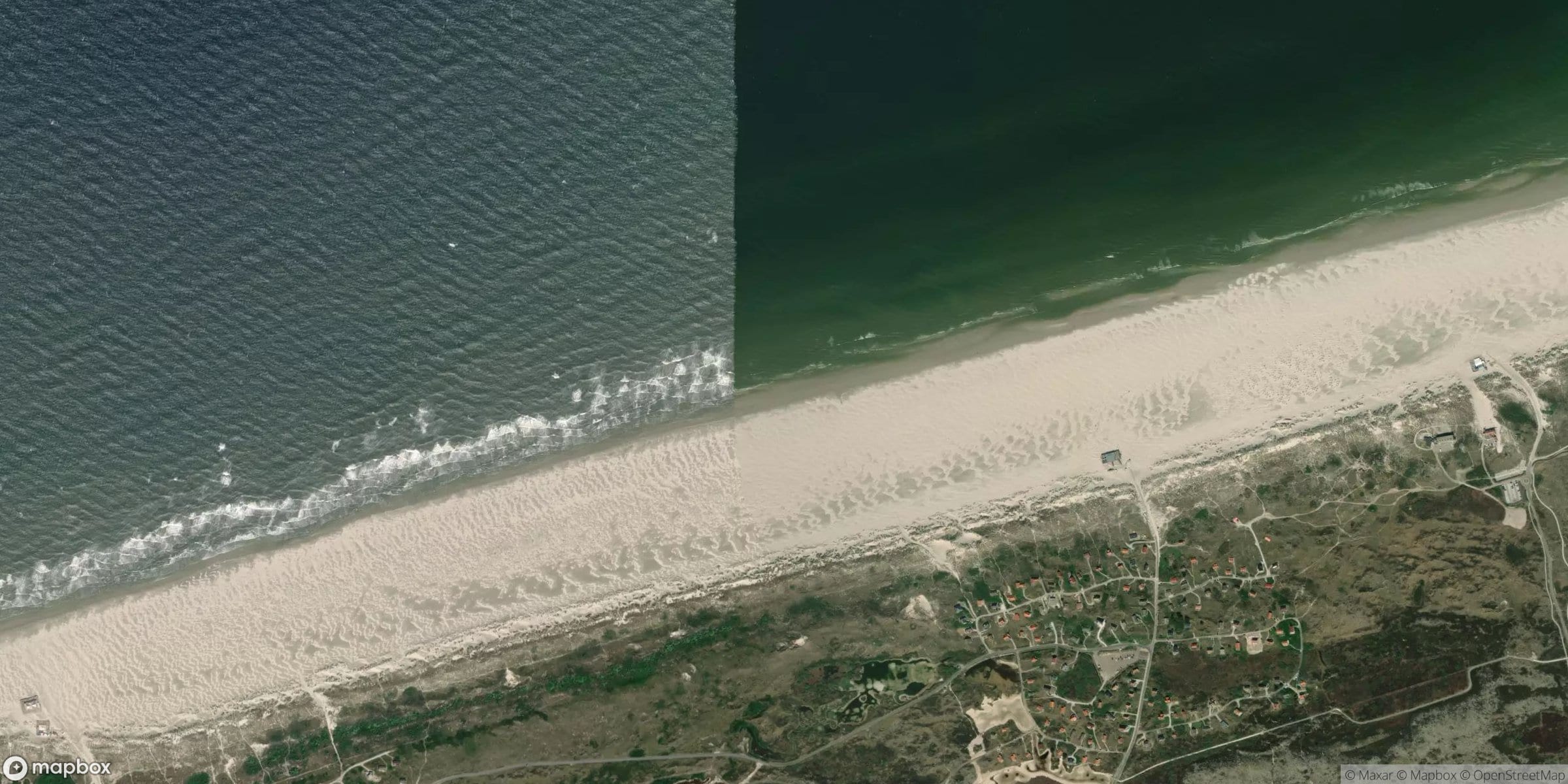 Satelliet van Terschelling Noordzee
